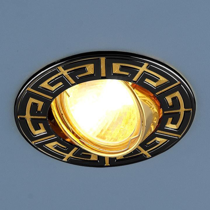 Встраиваемый светильник Elektrostandard 120090 MR16 GU/GD черный/золото