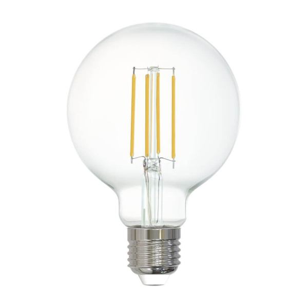 Лампа светодиодная филаментная диммируемая Eglo E27 6W 2700K прозрачная 12571