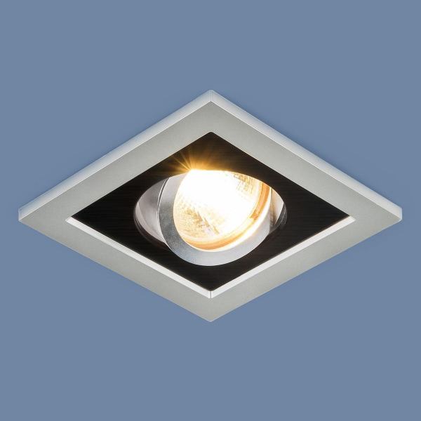 Встраиваемый светильник Elektrostandard 1031/1 MR16 SL/BK серебро/черный