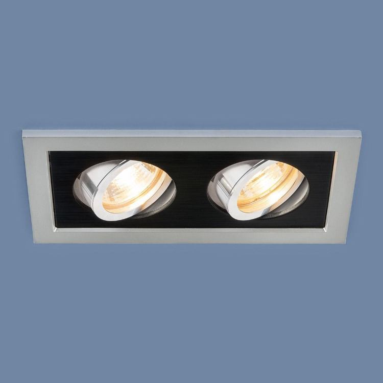 Встраиваемый светильник Elektrostandard 1031/2 MR16 SL/BK серебро/черный